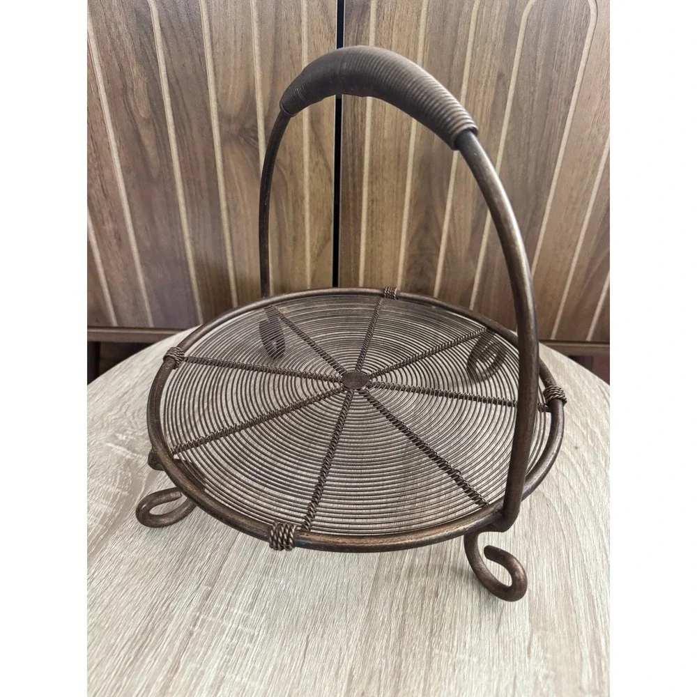 Pier 1 Brown Iron Dessert Stand 12.75